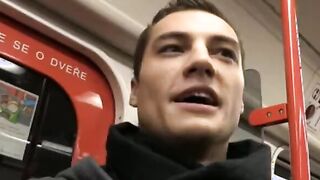 Czech Hunter takes a big cock in public & gives a steamy handjob in POV
